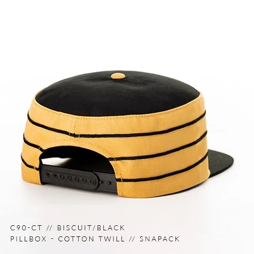 c90-CT // CUSTOM PILLBOX HAT - COTTON TWILL // SNAPBACK